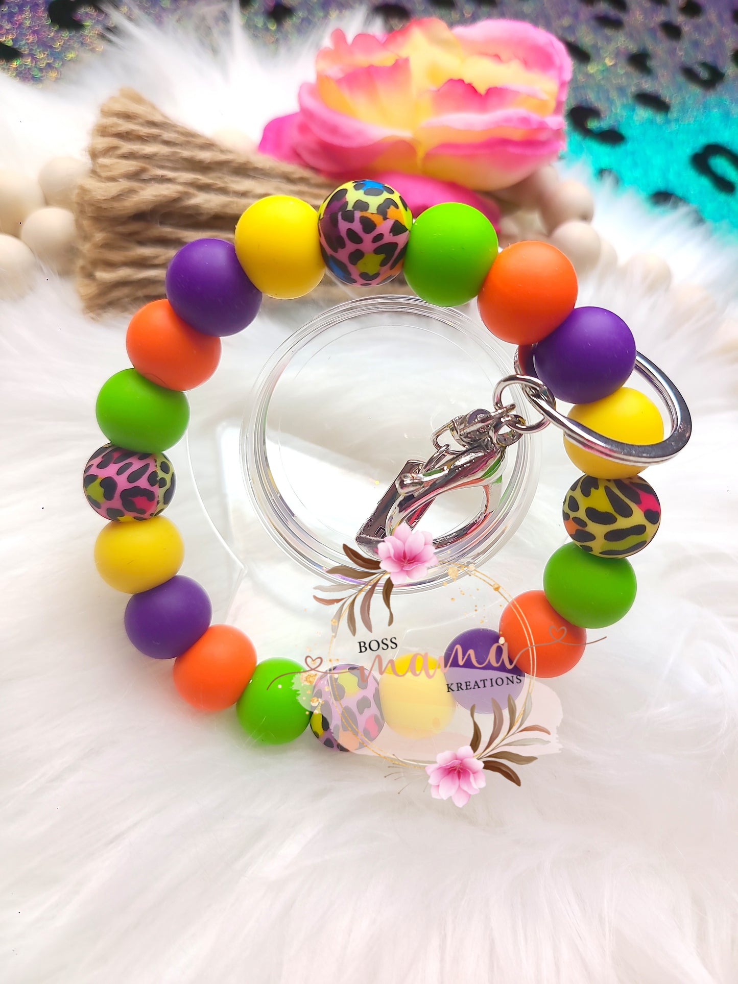 Rainbow Paradise Wristlet (RTS)