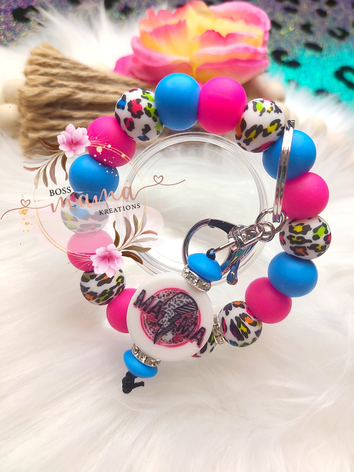 Leopard Mama Wristlet (RTS)