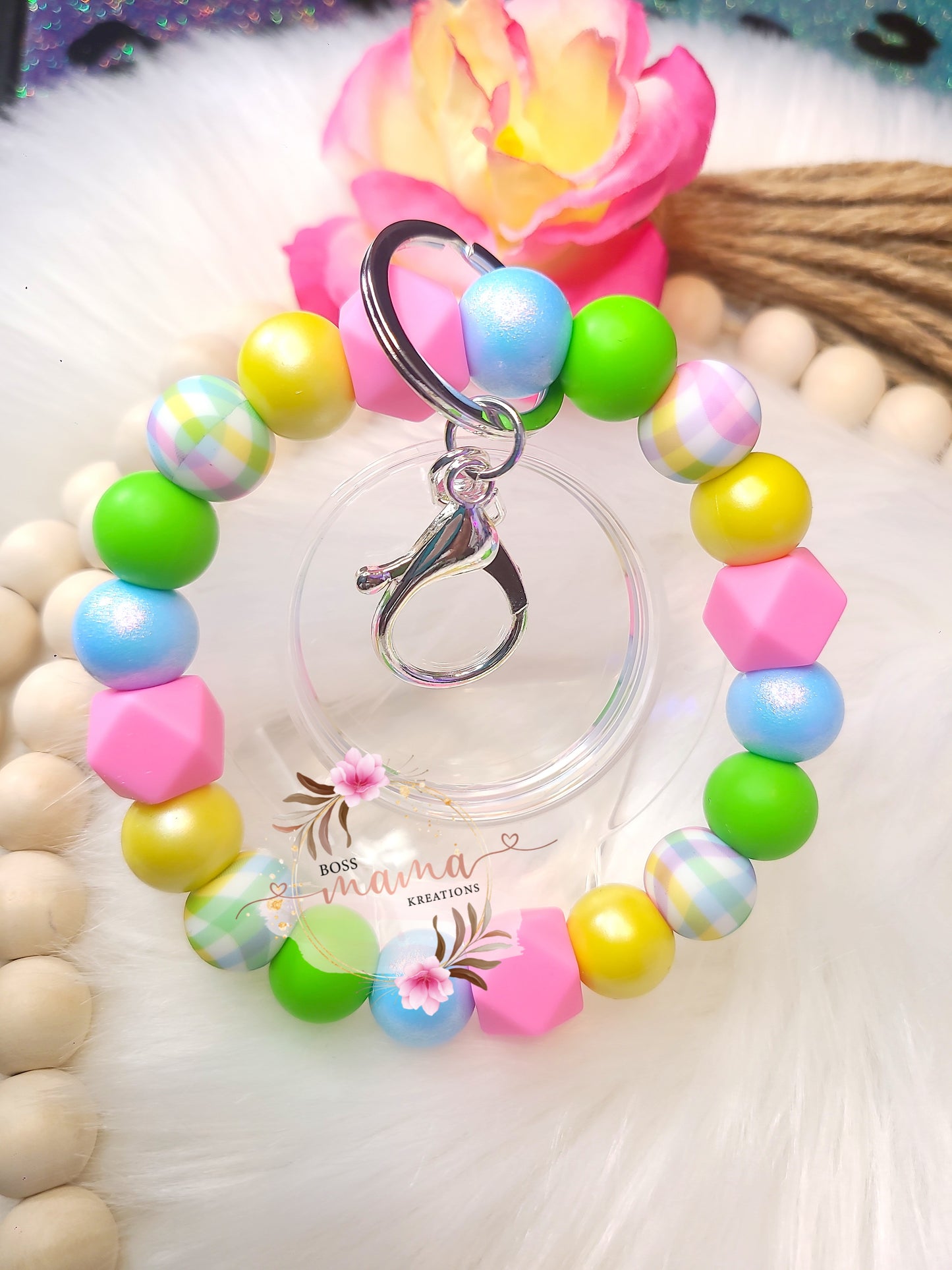 April Plaid Wristlet (RTS)