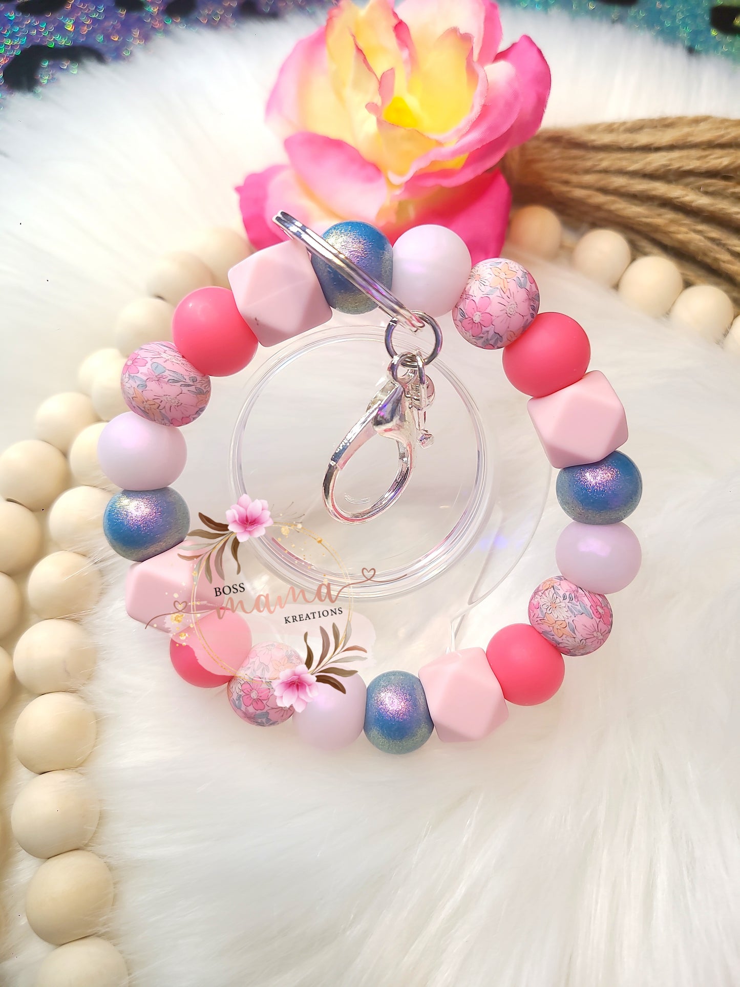 Blushing Blooms Wristlet (RTS)