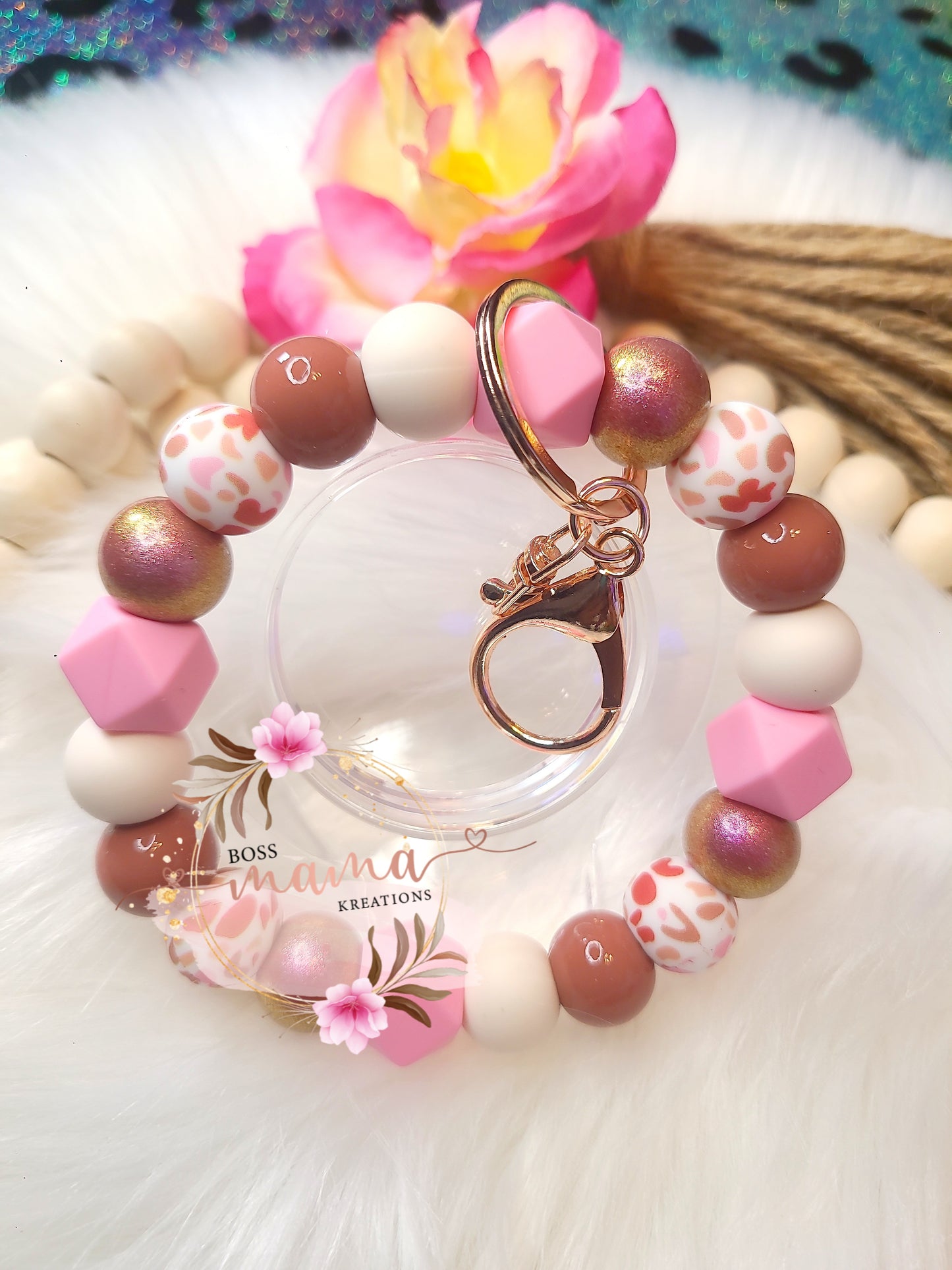 Marsala Cow Wristlet (RTS)