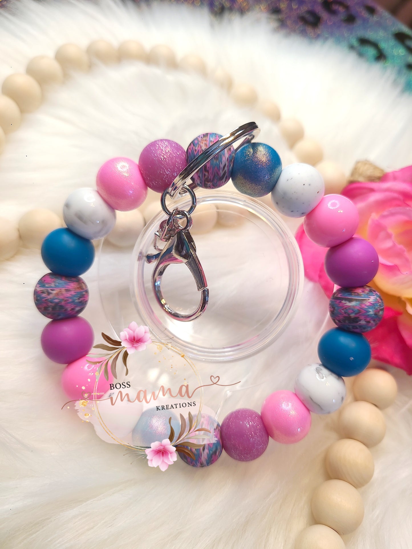 Preppy Aztec Wristlet (RTS)