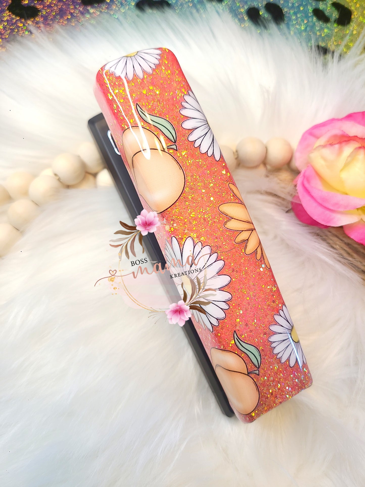 Peachy Floral Stapler (RTS)