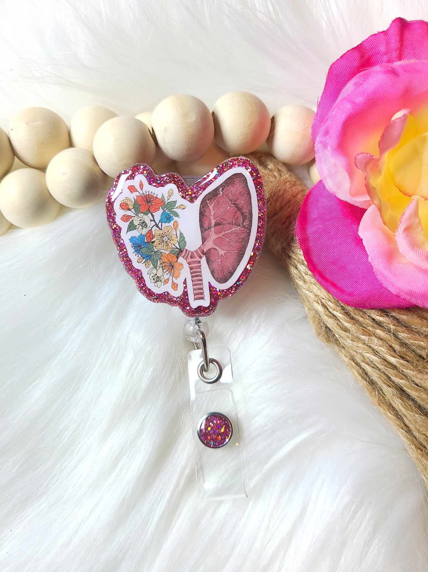 Floral Lungs Badge (RTS)