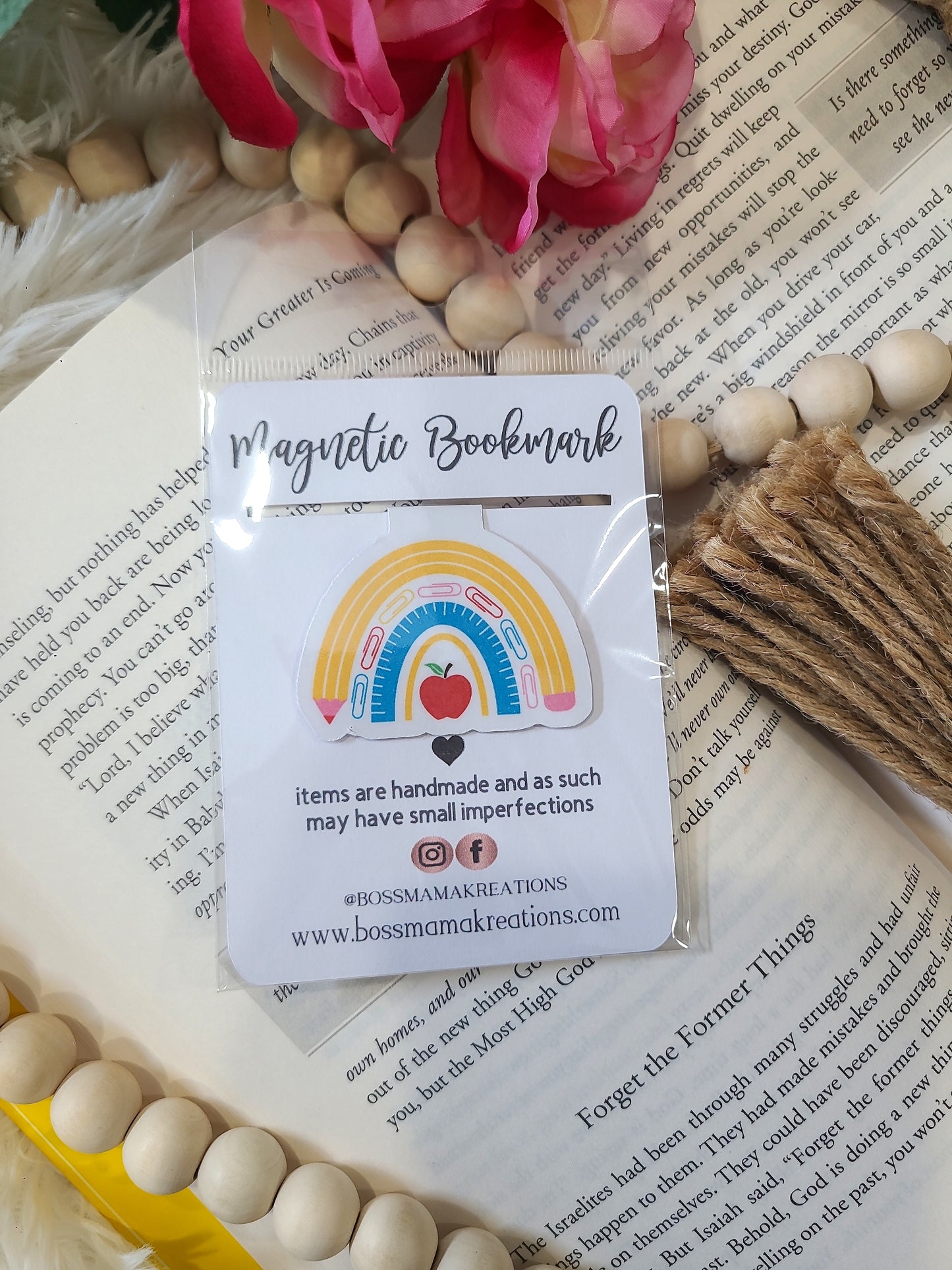 Rainbow Apple Bookmark (RTS)