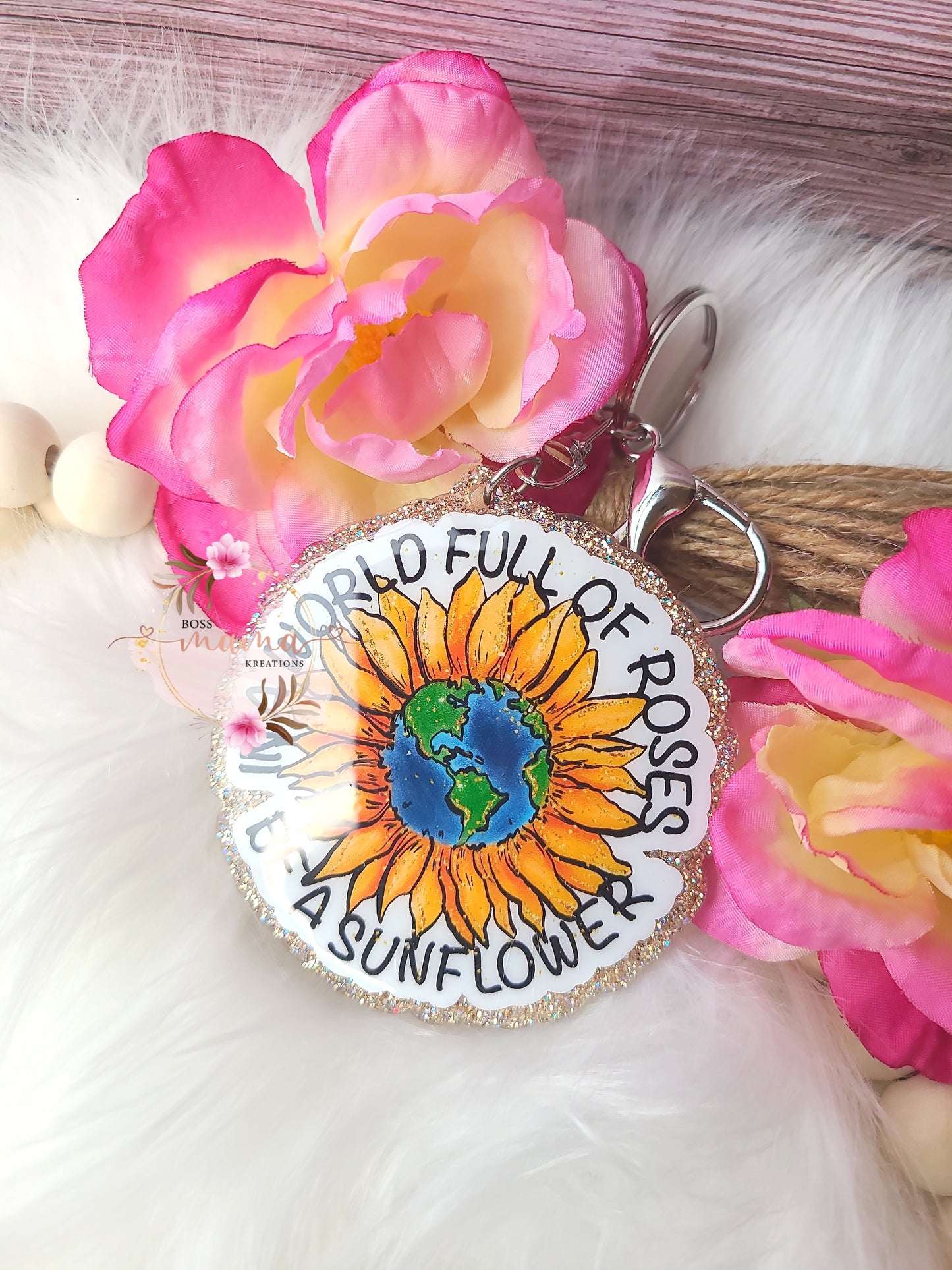 Sunflower Roses Keychain (RTS)