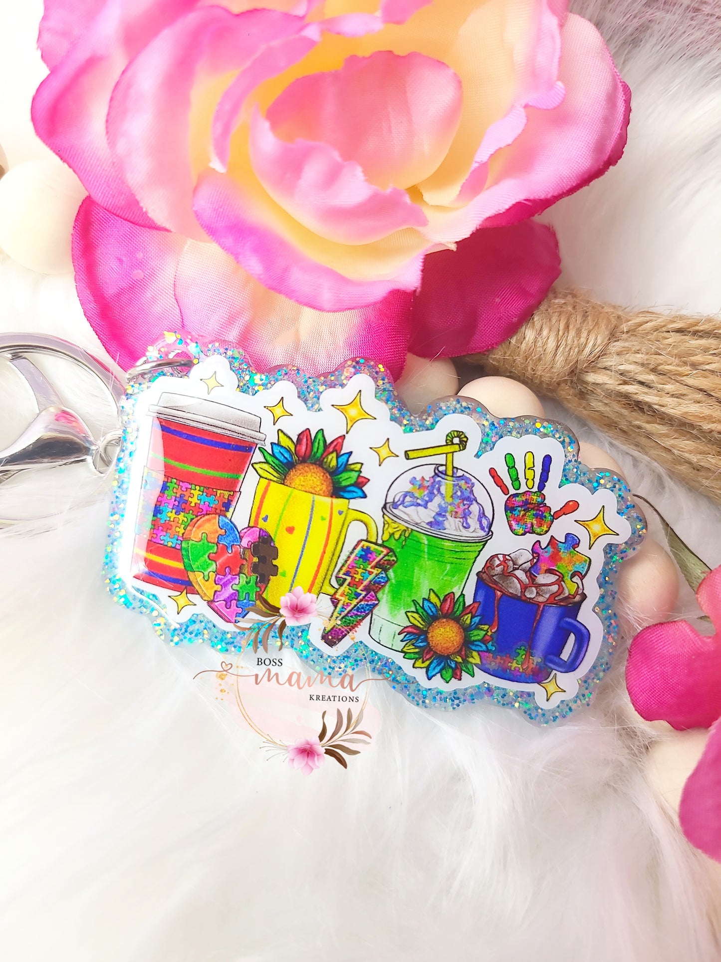 Autism Coffee Keychain (RTS)