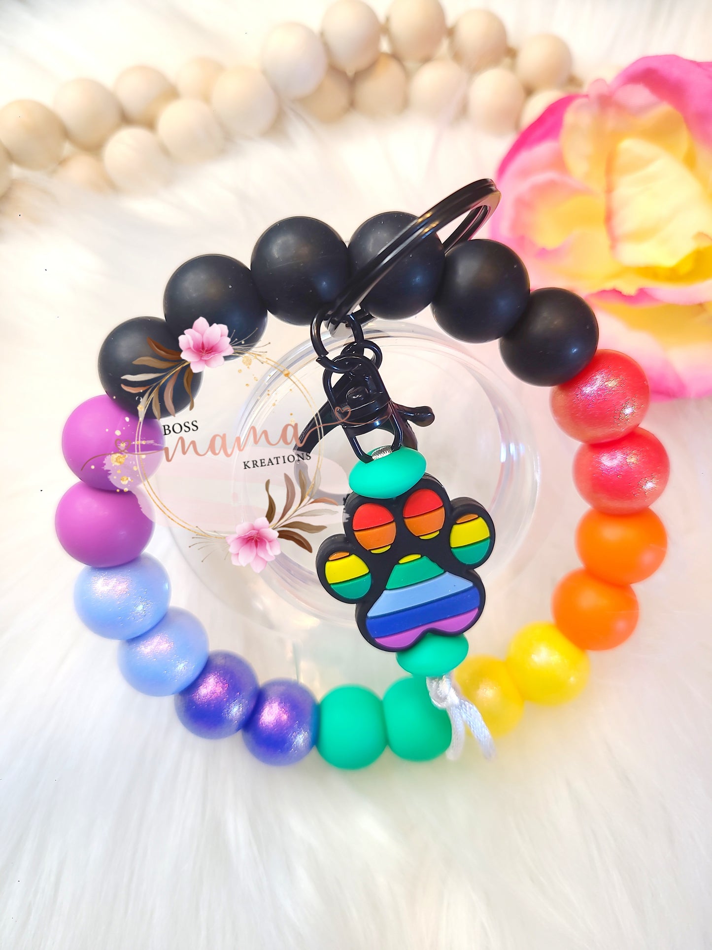 Raibow Dog Paw Wristlet (RTS)