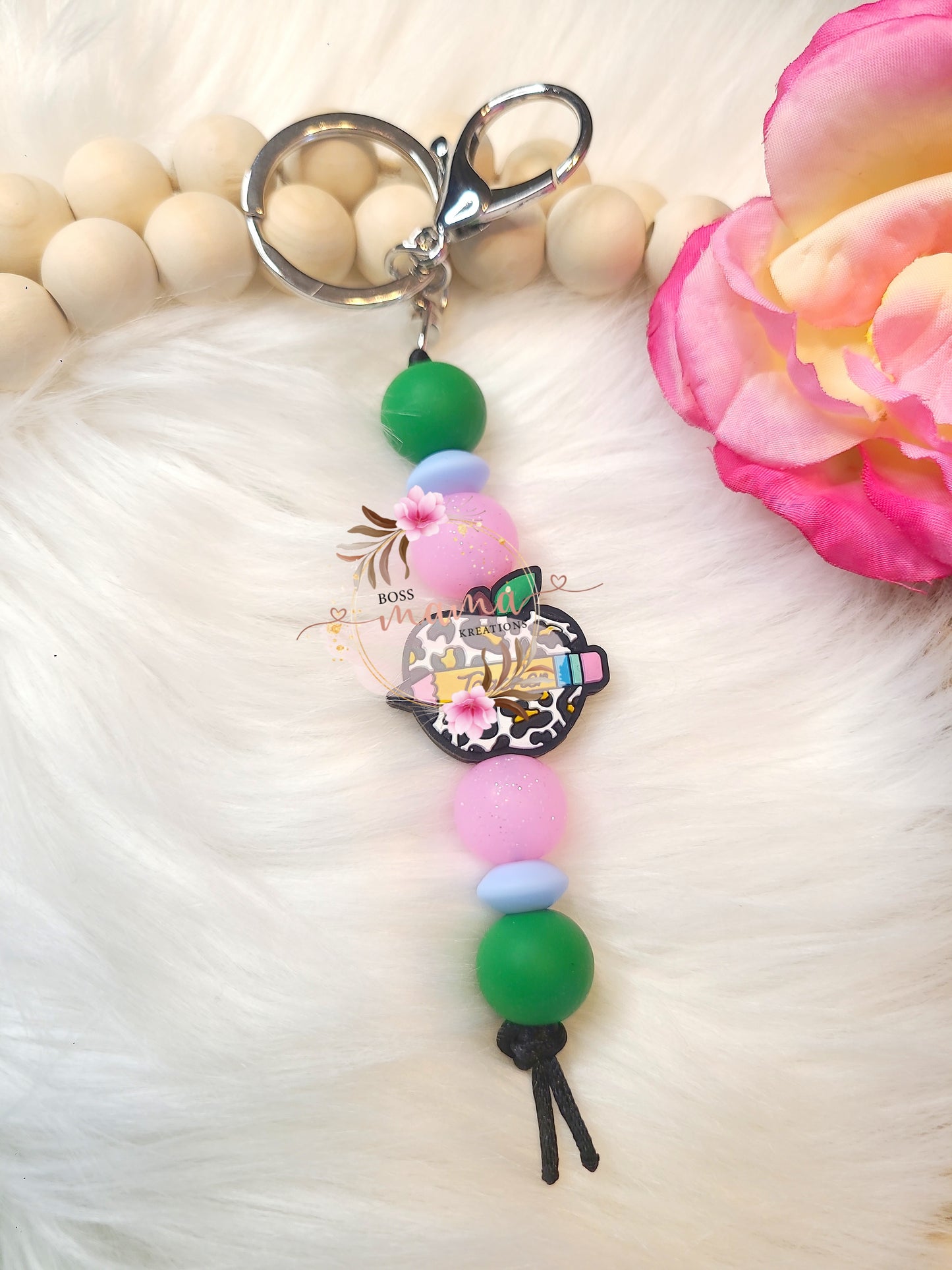 Leopard Teacher Bar Keychain (RTS)