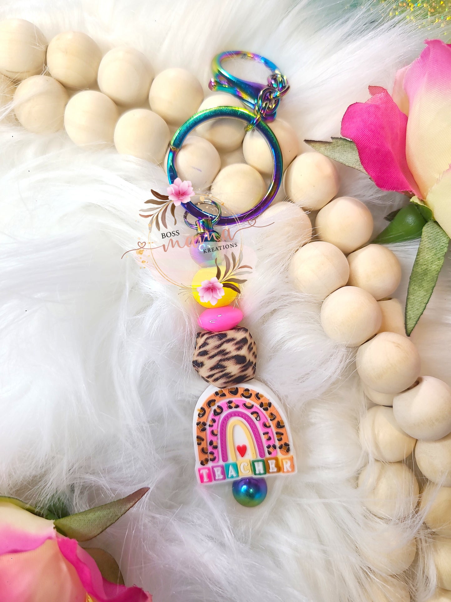 Rainbow Teacher Bar Keychain (RTS)