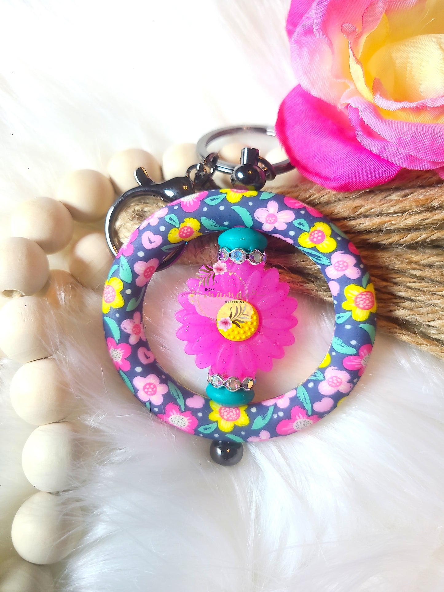 Poppin Petals KeyRing (RTS)