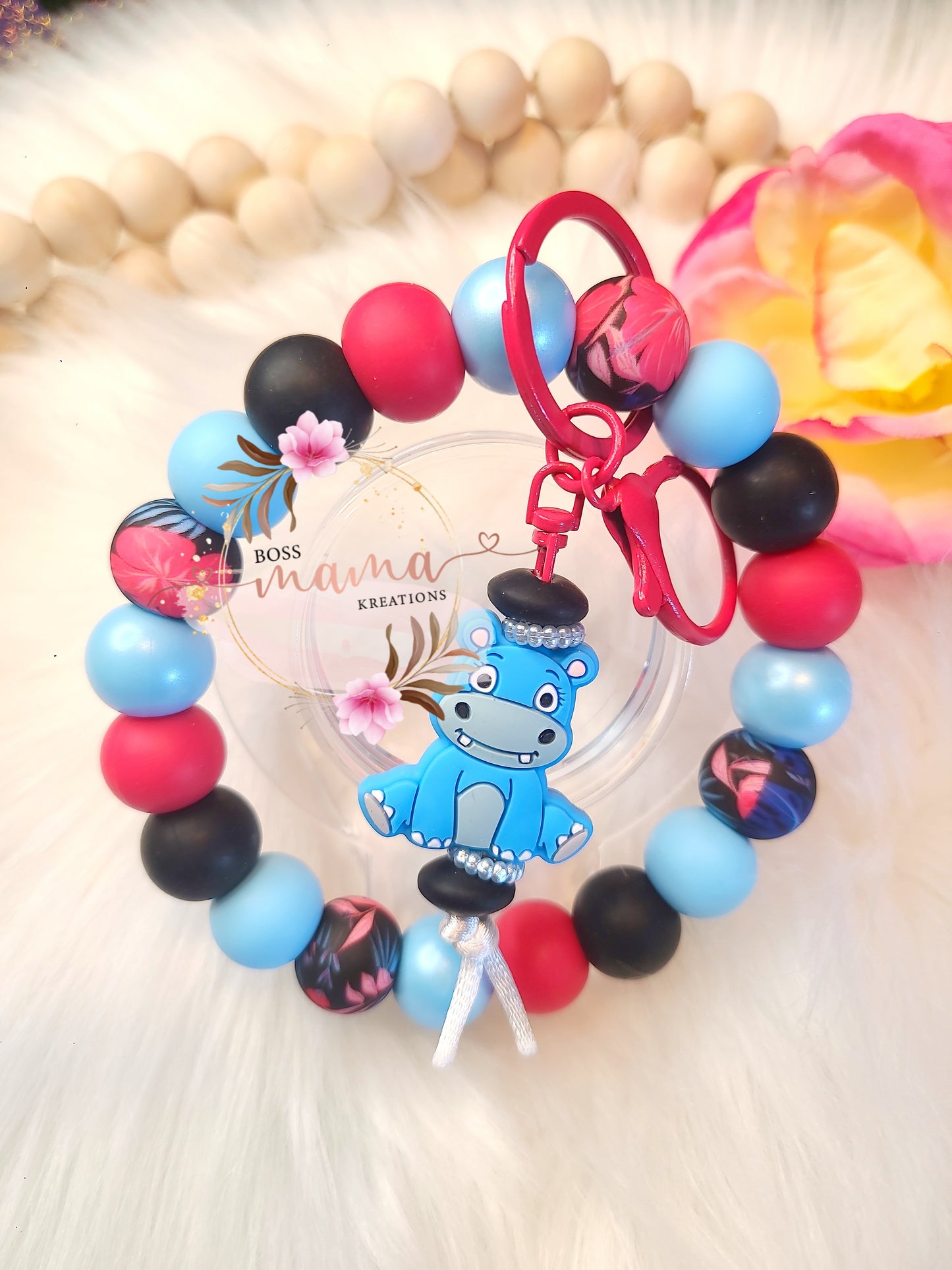 Happy Hippo Wristlet (RTS)