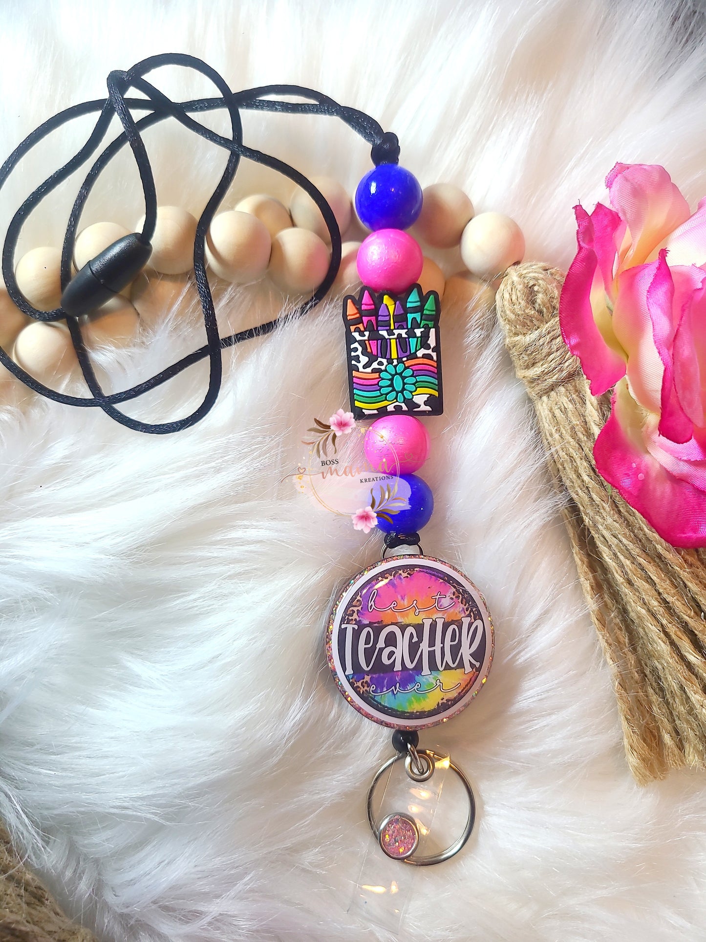 Crayon Teacher Badge Lanyard (RTS)