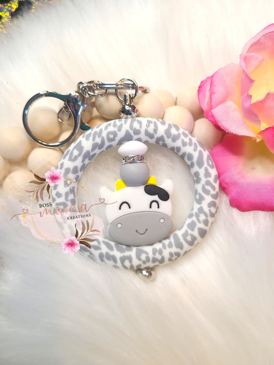 Gray Cow KeyRing (RTS)