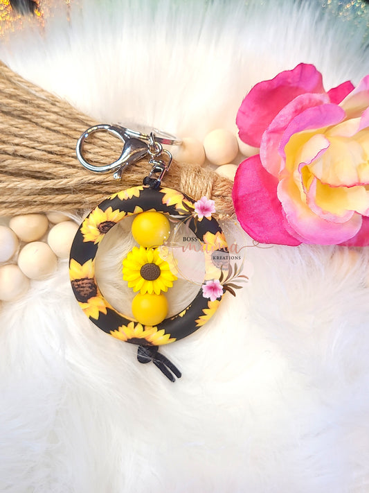 Yellow Sunflower KeyRing (RTS)