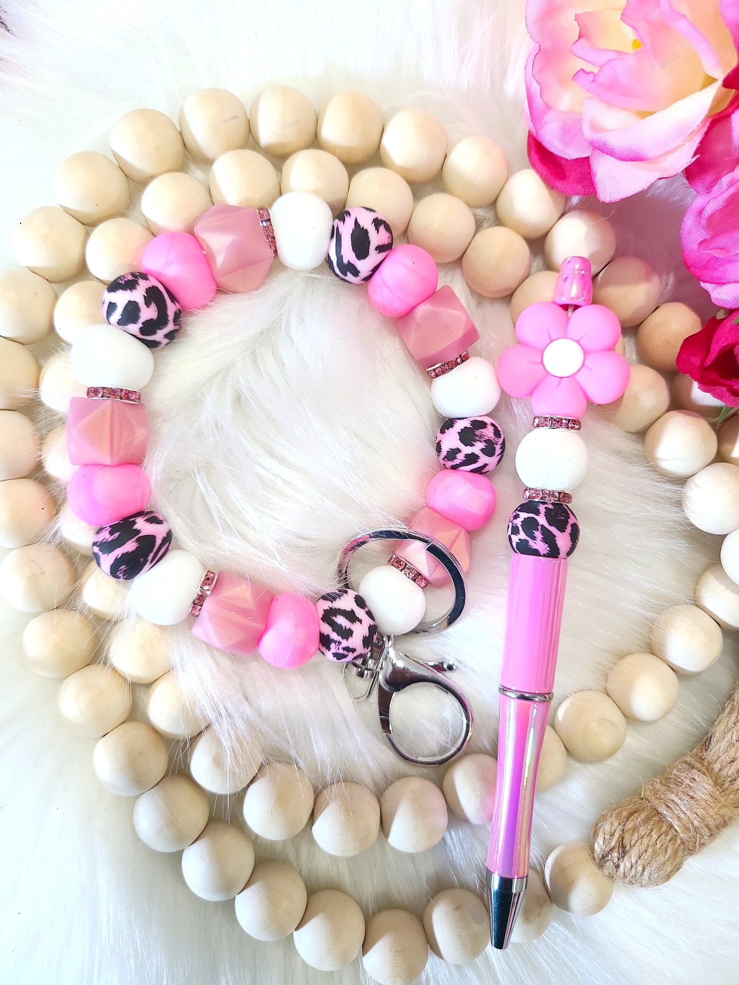 Floral Pink Leopard Set (RTS)