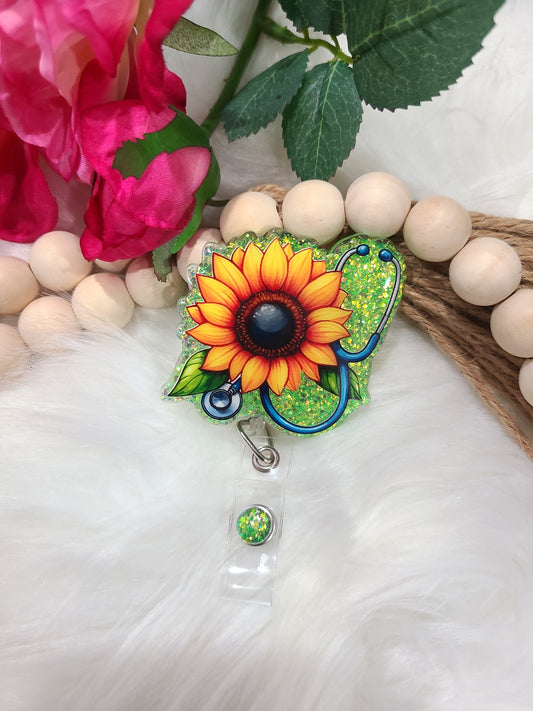Sunflower Stethoscope Badge (RTS)