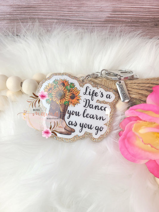 Floral Boot Keychain (RTS)
