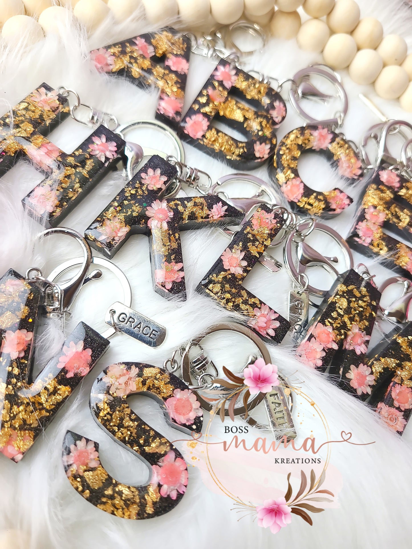 Pink Floral Letters (RTS)