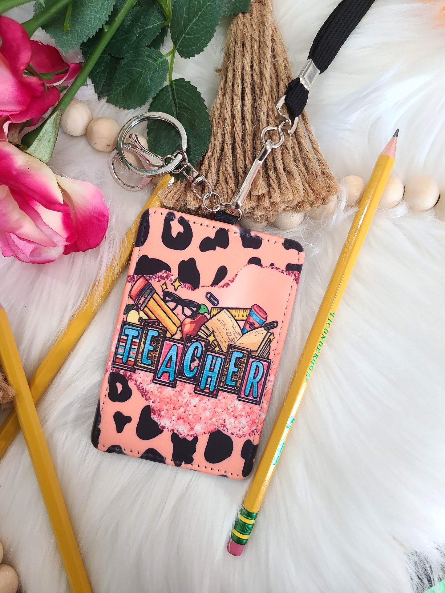 Leopard Teacher ID Lanyard (RTS)