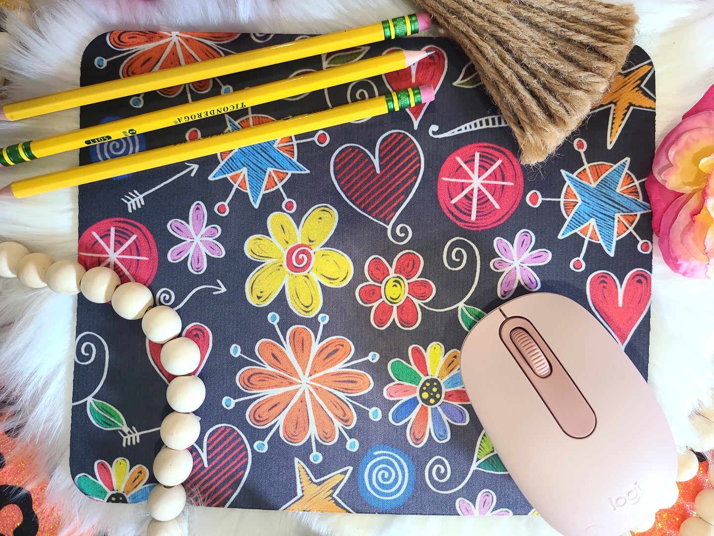 ChalkFlowers Mouse Pad (RTS)