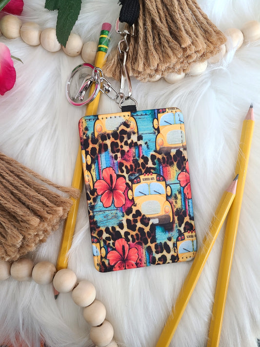 Floral Bus ID Lanyard (RTS)