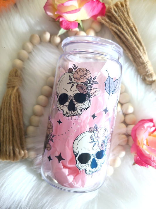Floral Skull Libbey (RTS)