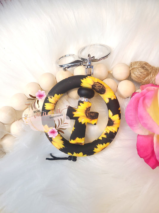 Sunflower Cross KeyRing (RTS)