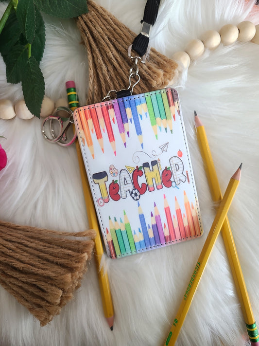 Color Pencils Card Lanyard (RTS)