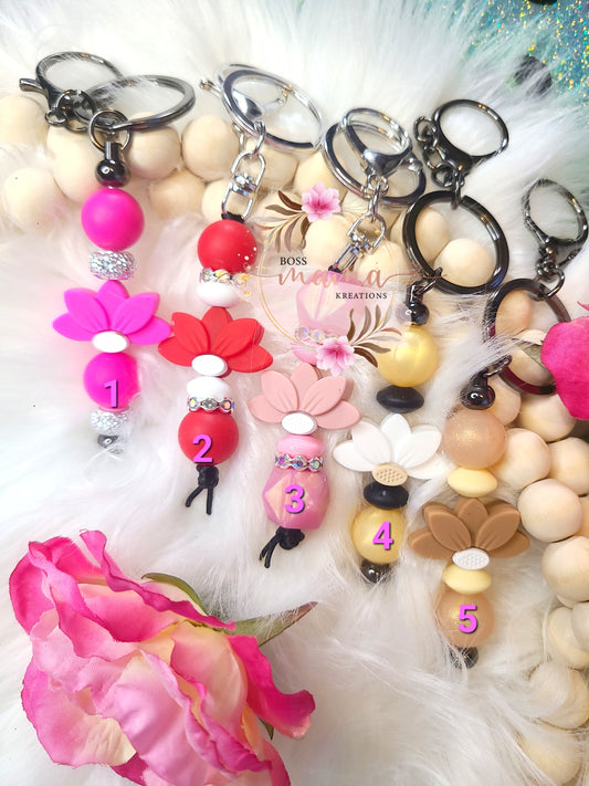 Half Flower Bar Keychain (RTS)