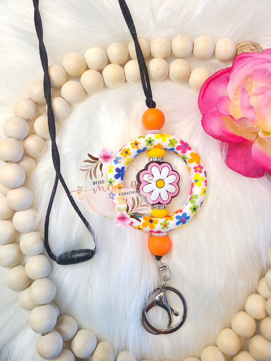 Colorful Daisy Lanyard (RTS)