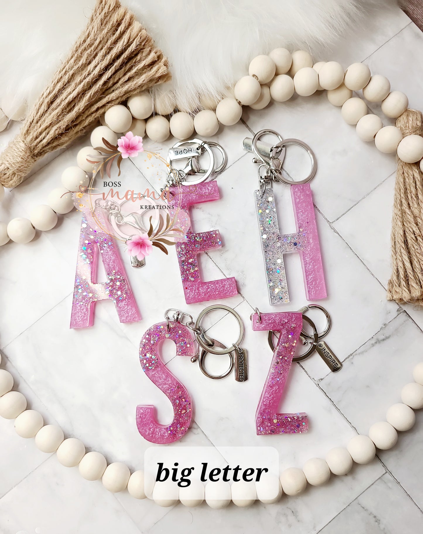 Silver Pink Letter (RTS)